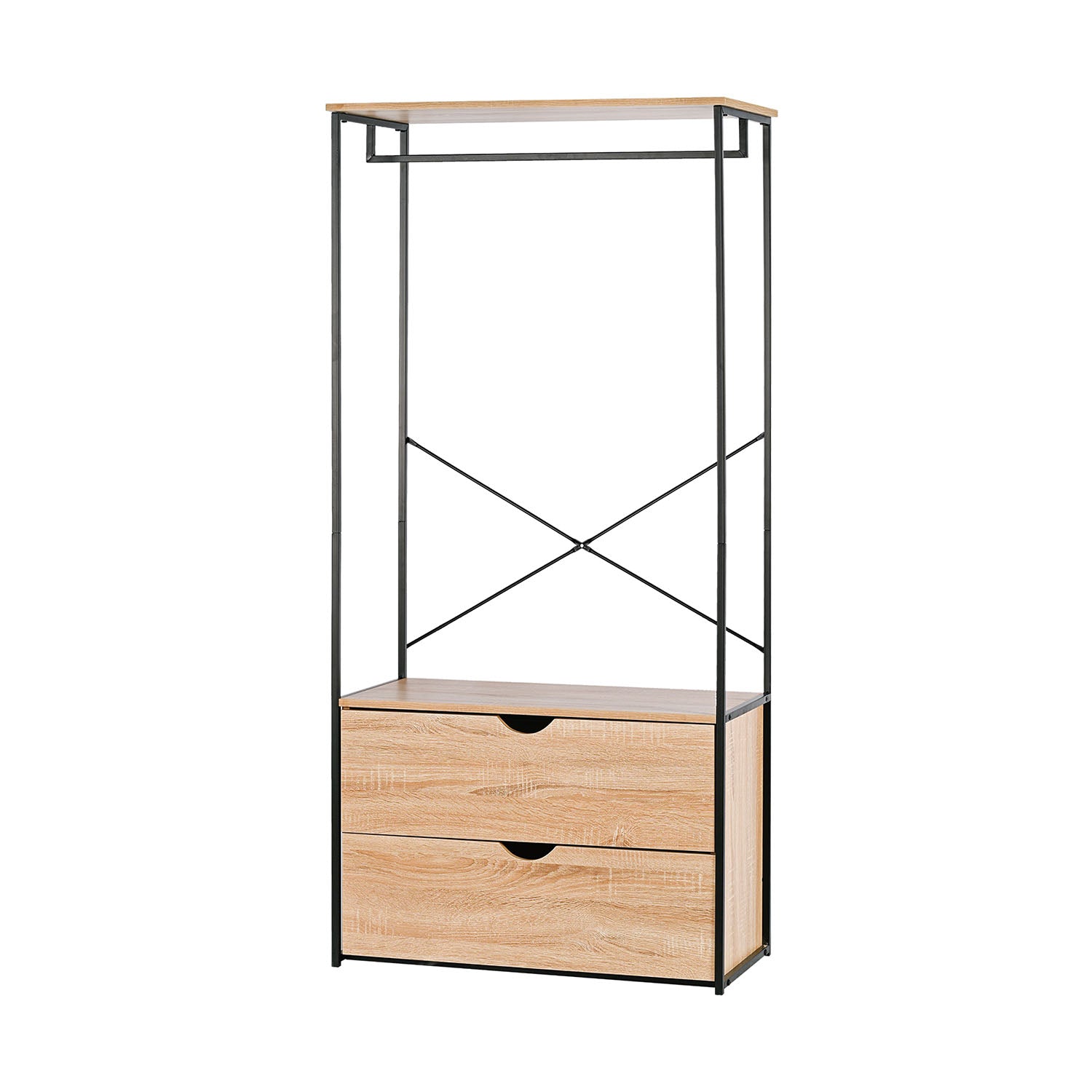 Dressing de chambre industriel Ega, 2 tiroirs