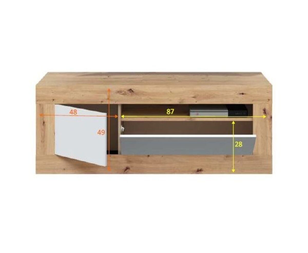 Mueble TV 139x53 cm. Dos Puertas. BR