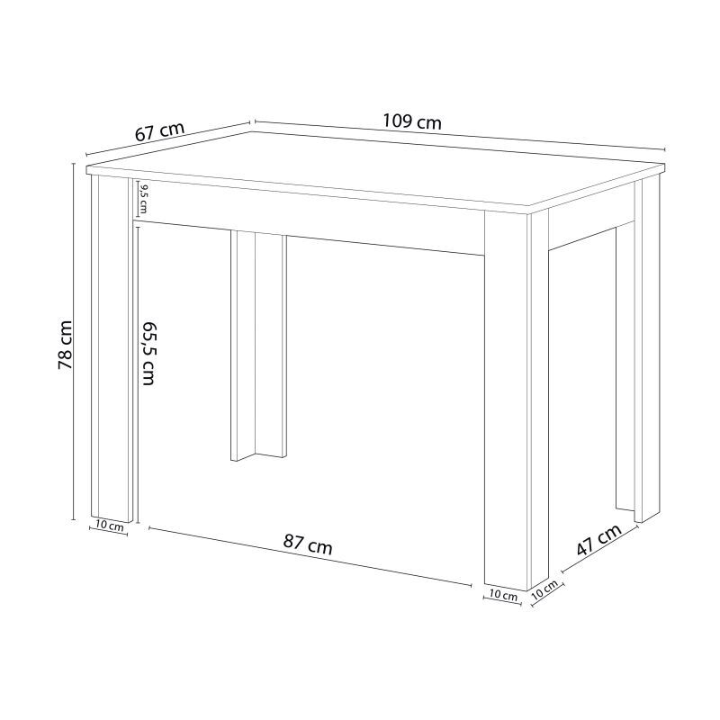 Mesa Auxiliar 109x67 cm. Comedor o Cocina