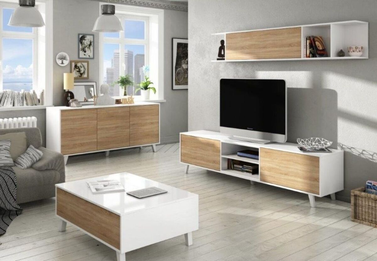 Mueble TV 180 cm + Estante. Conjunto Muebles de Salon