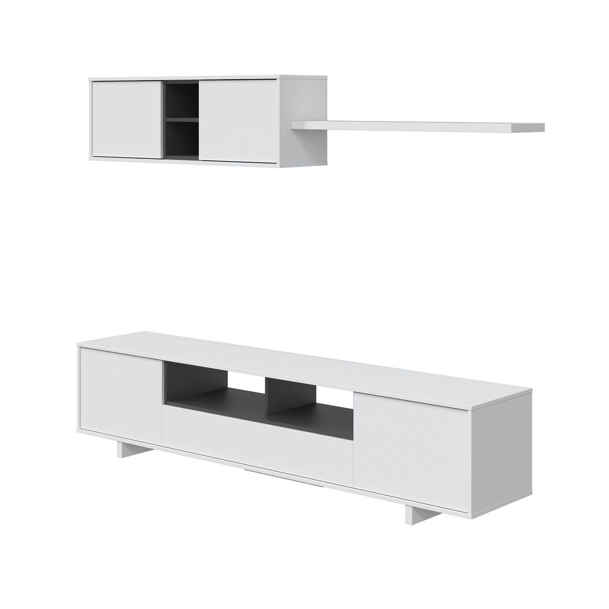 Mueble TV 200x46 cm Modulo + Estante BG. Conjunto Muebles de Salon