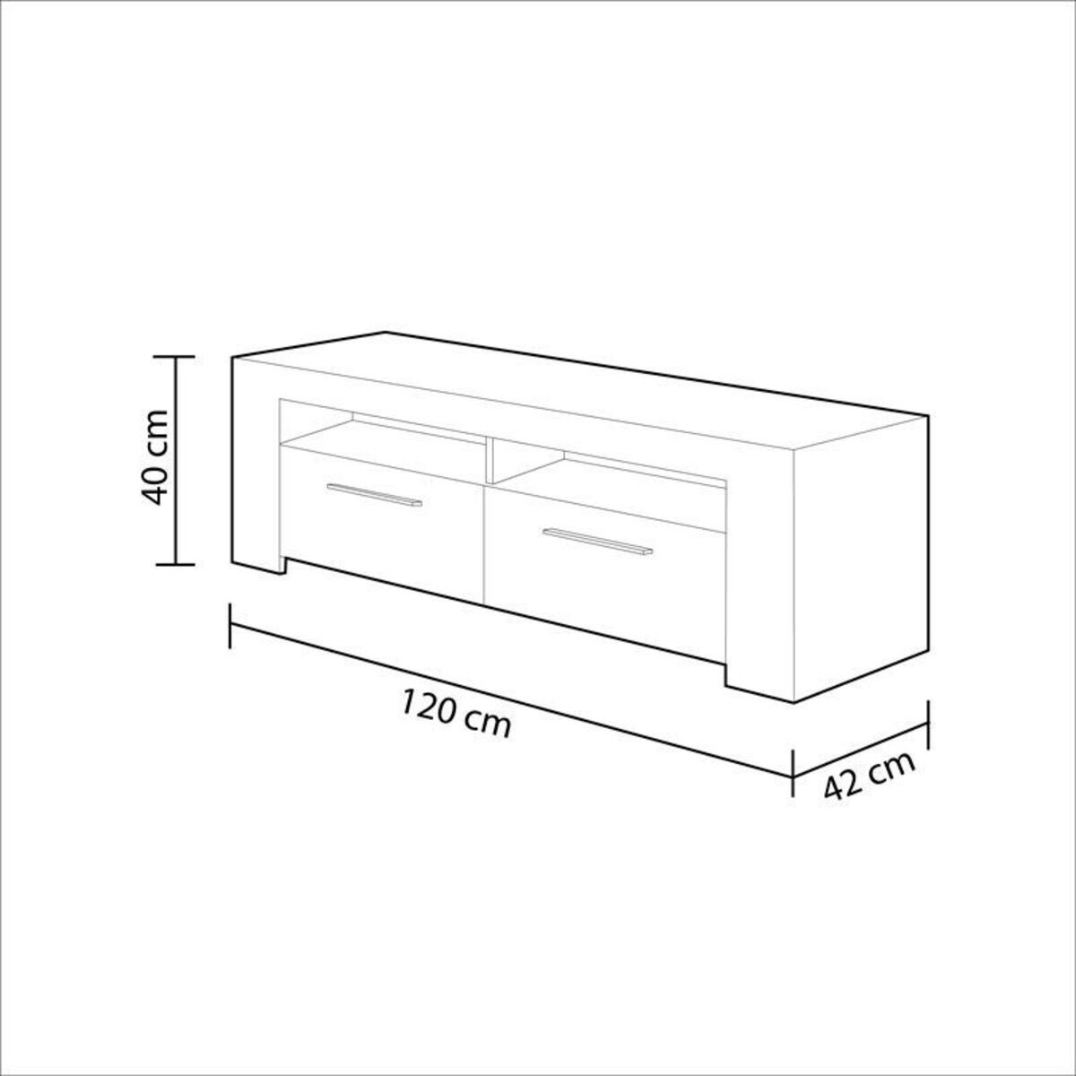 Mueble TV 120x40 cm. Dos Puertas