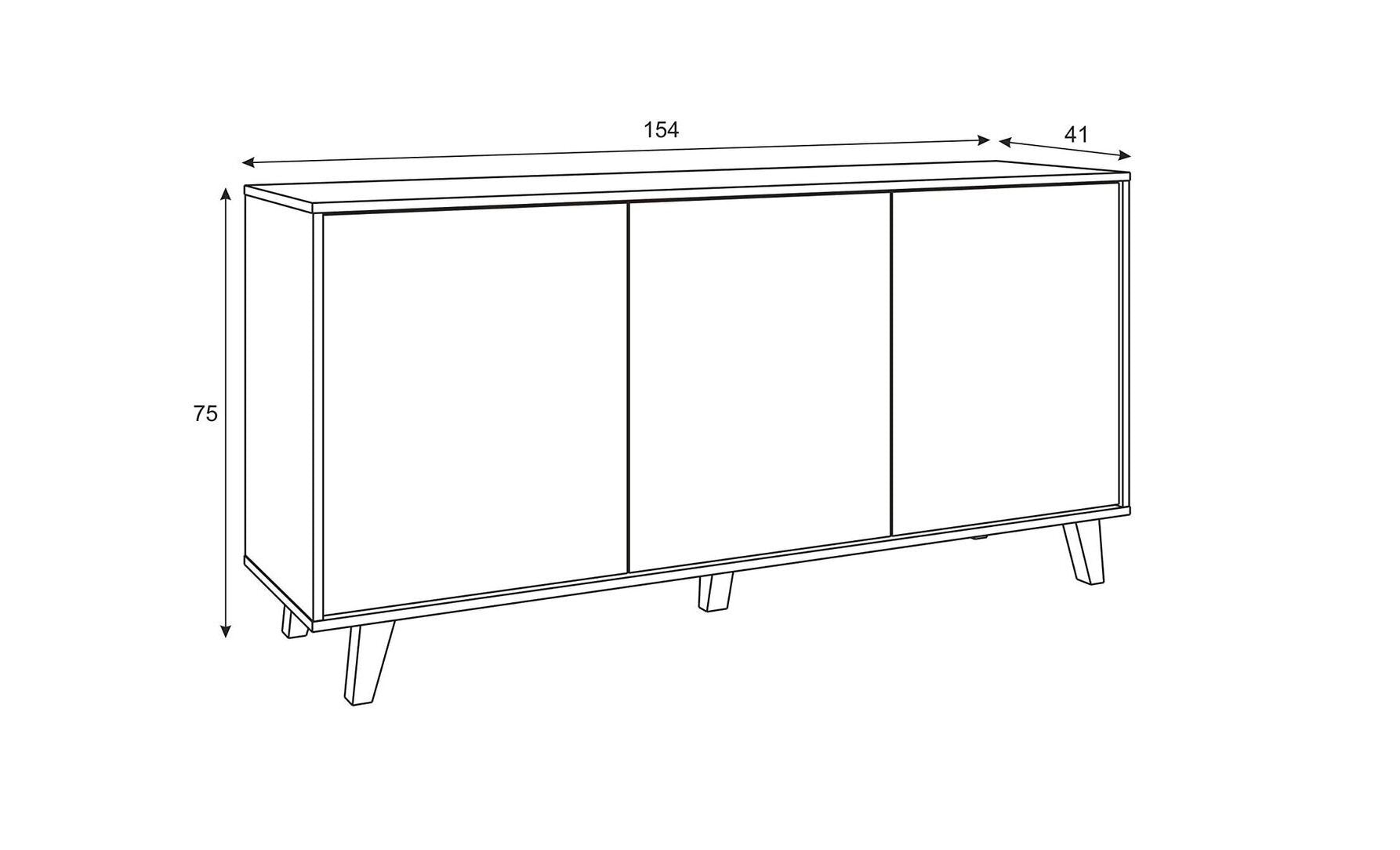 Aparador 154x75cm Tres Puertas. Muebles Salon o Comedor