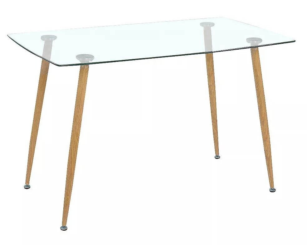 Mesa Cristal Templado Estilo Nordico 140x80 cm. Comedor o Cocina