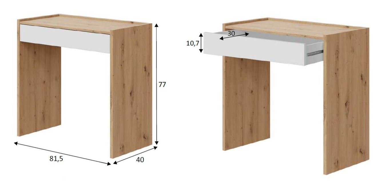 Mesa de Escritorio con Cajon 82x77 cm