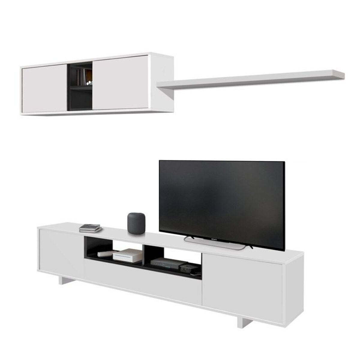 Mueble TV Belus + Estante BG. Conjunto Muebles de Salon