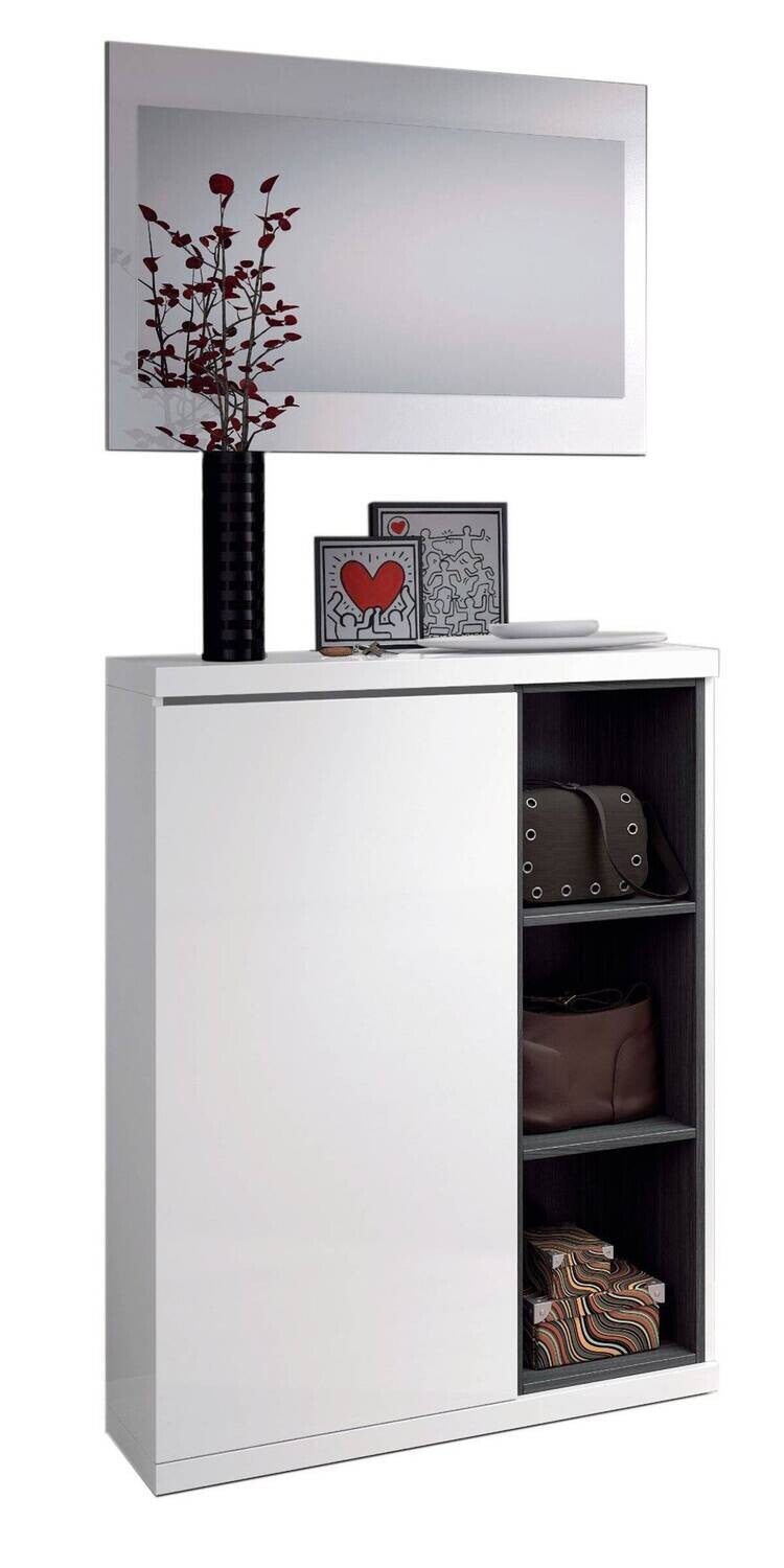 Mueble Recibidor Consola Adhara + Espejo y Zapatero