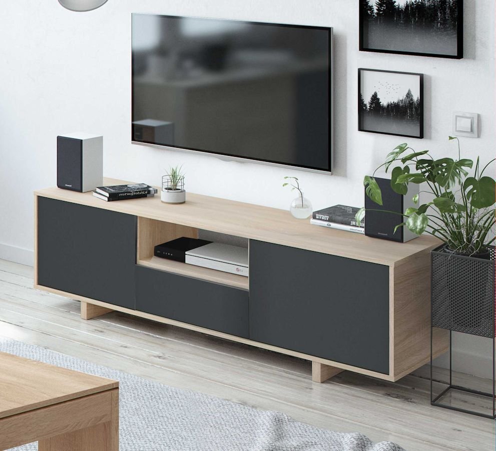 Mueble TV 150x46 cm. Tres Puertas