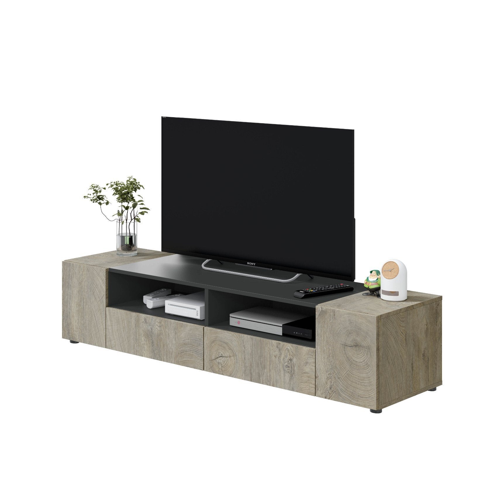 Mueble TV 138x36 cm. Cuatro Puertas. RN