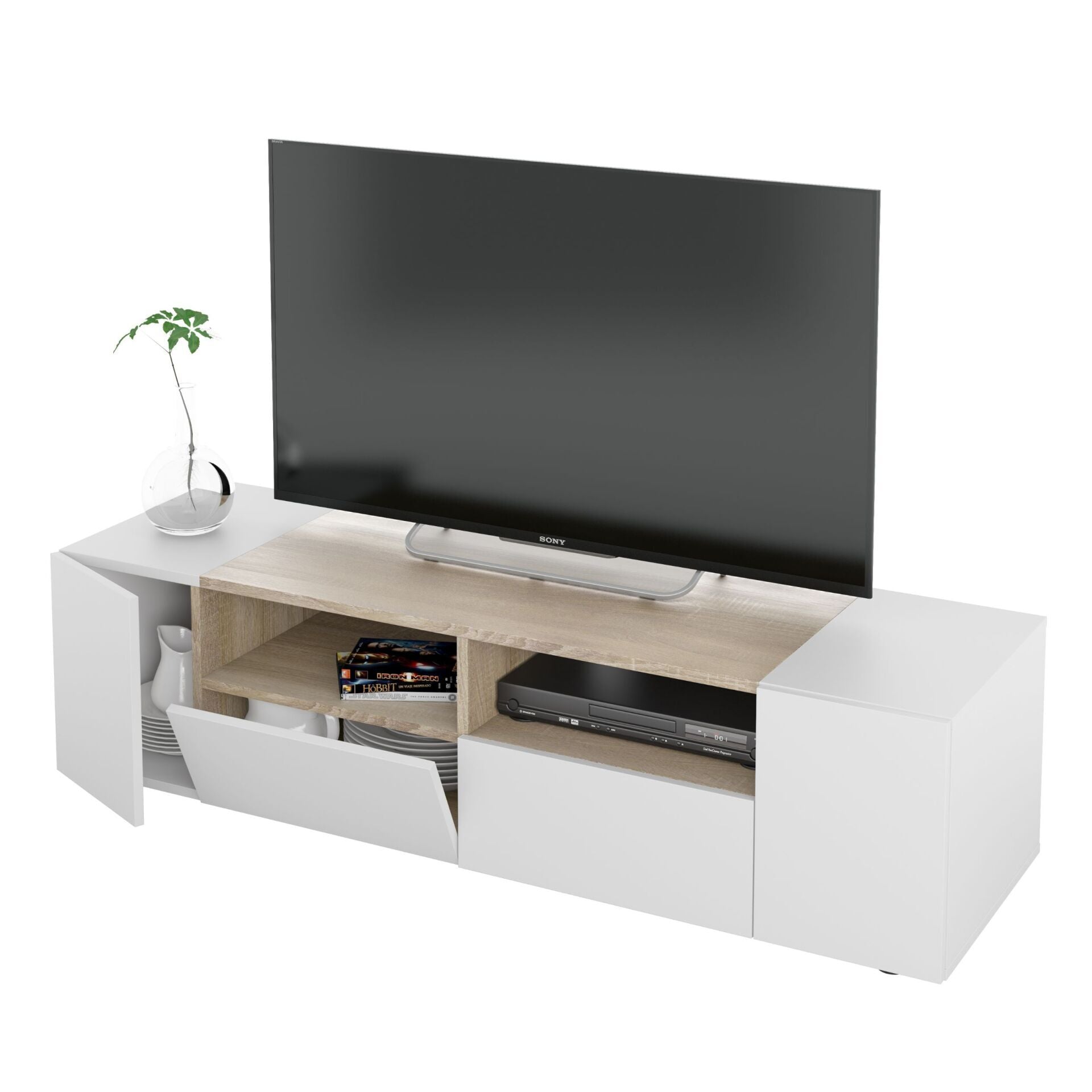 Mueble TV 138x36 cm. Cuatro Puertas