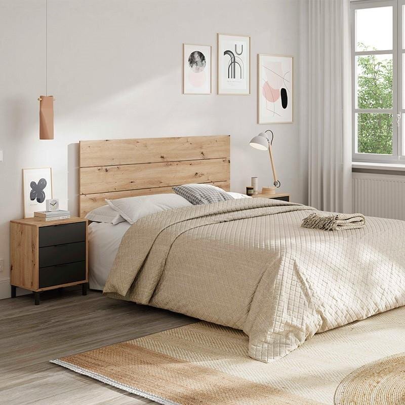 Cabecero de Cama Enzo. Cabezal + 2 Mesitas