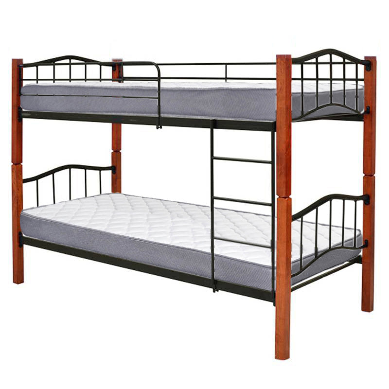 Oferta: Litera Doble Cama de 90x190 cm de Madera y Metal+ 2 Colchones