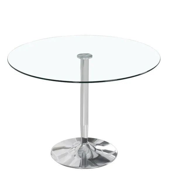 Table ronde en verre trempé 90 cm. Salle à manger ou cuisine