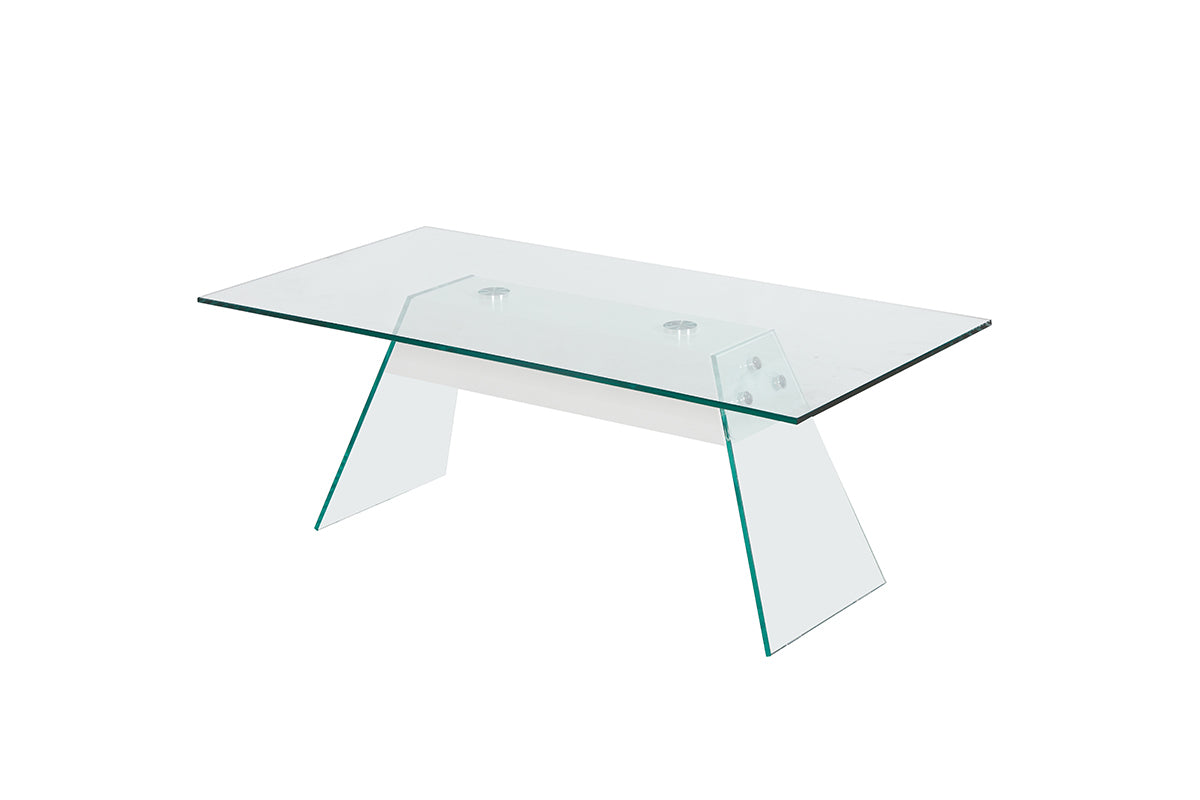 Mesa de Centro de Cristal Templado Rectangular 110x55 cm