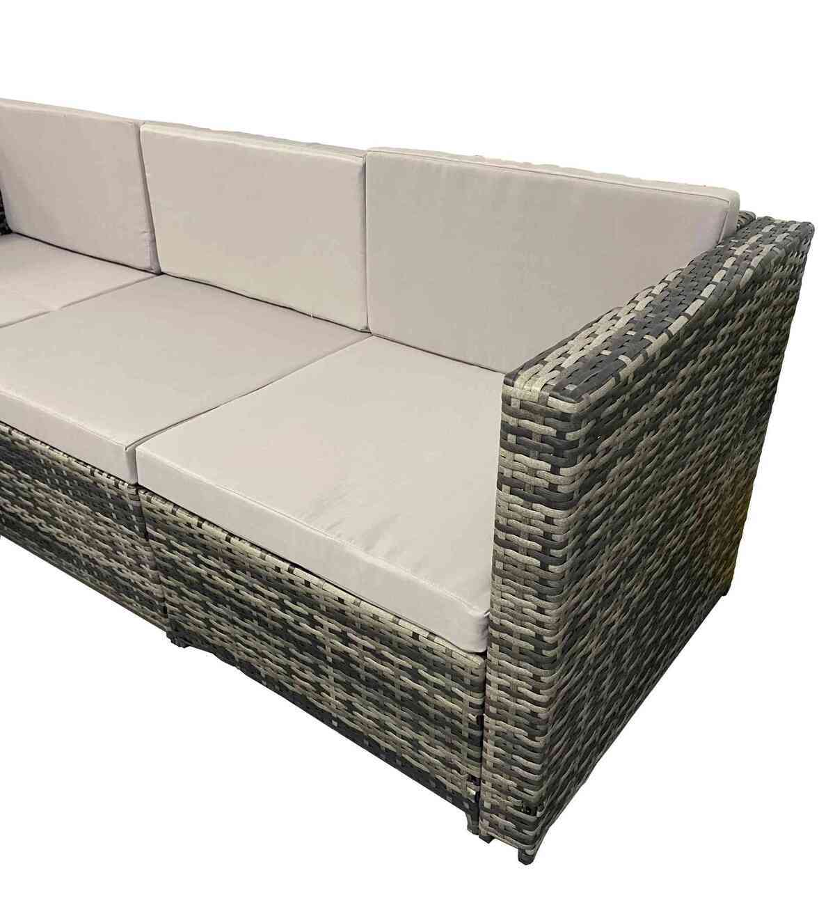 Sofa Chaise Longue de Ratan + Mesa. Muebles de Jardin y Terraza