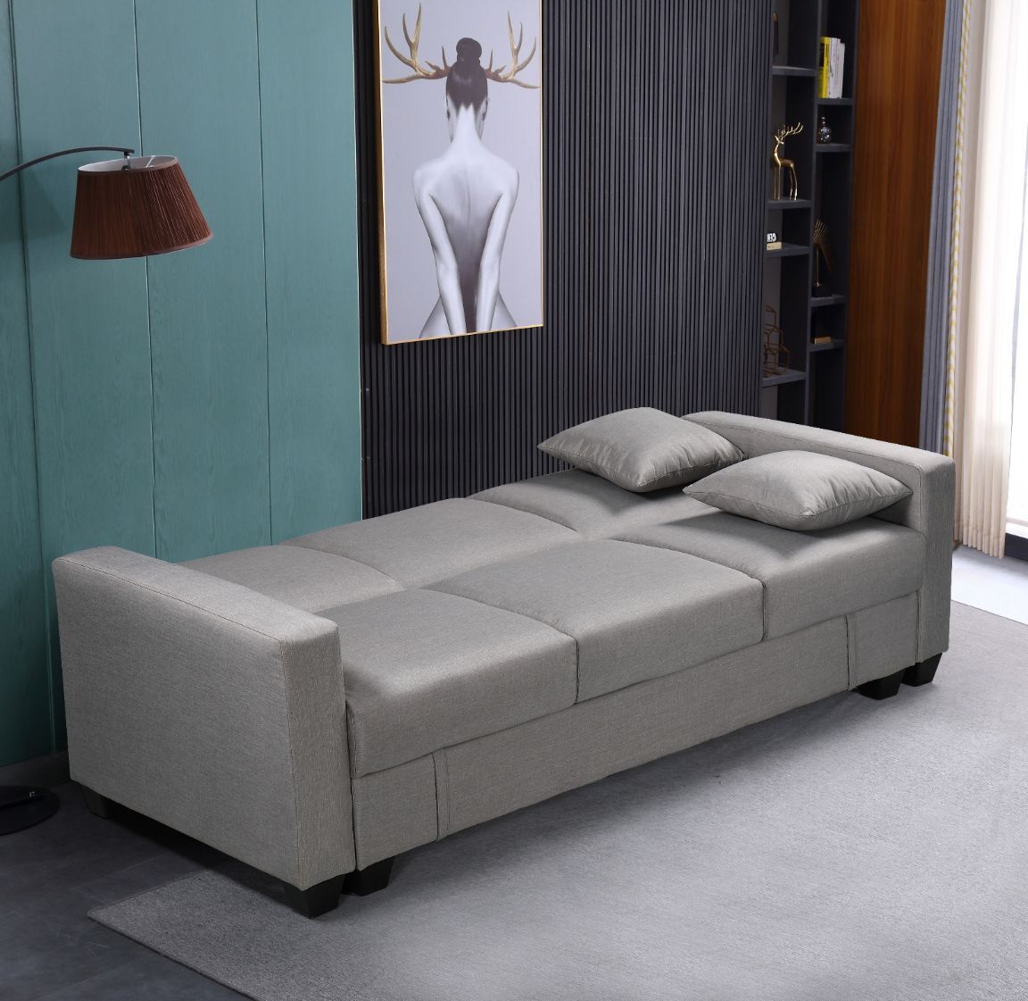 Sofa Cama Keyla con Arcon, 210x85cm