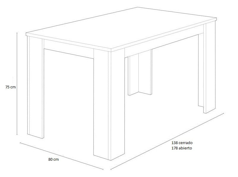 Pack Mesa Extensible de Comedor o Cocina + 6 Sillas Nordic