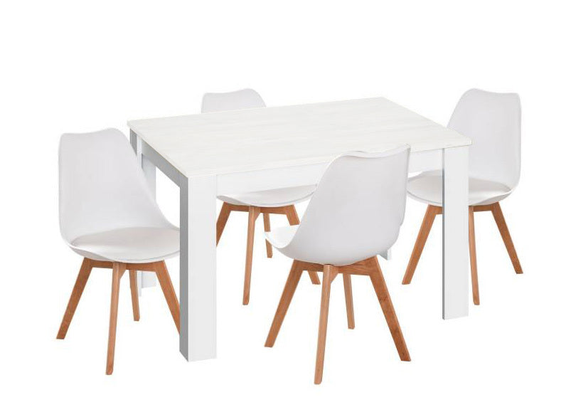 Pack Mesa Extensible de Comedor o Cocina + 4 Sillas Nordic