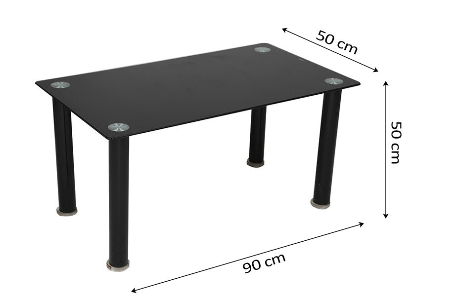 Pack Elegance: Mesa de Cristal Templado + 4 Sillas Polipiel + Mesa de Centro de Cristal Templado