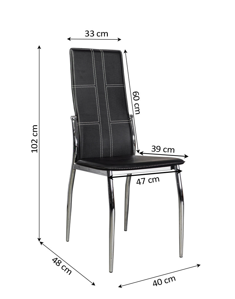 Sillas de Comedor en Polipiel/Metal (Pack 6 uds)