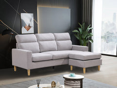 Canapé Agora + Puff transformable en méridienne 196x140cm